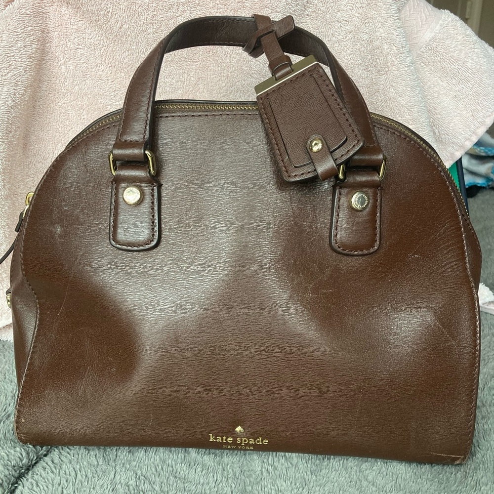 Kate Spade bowling bag purse Brown